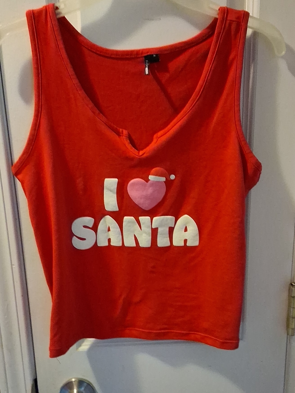 Fashion Nova Red 'I ♥ Santa' Holiday Tank
